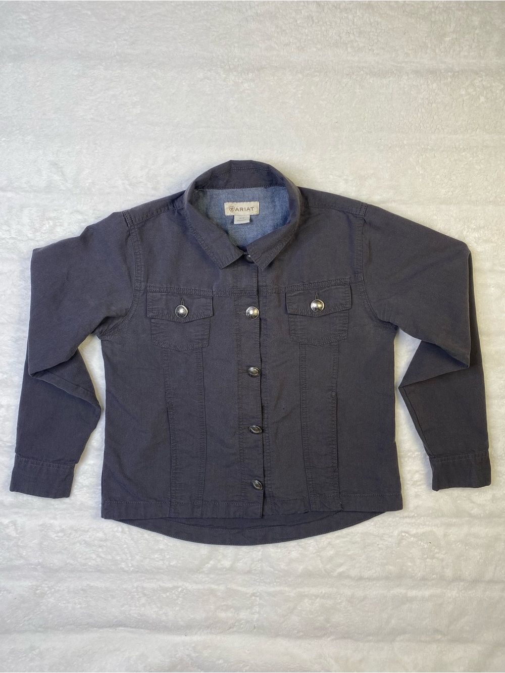 Ariat Gray Button-Up Jean Jacket